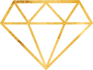 Geometric crystal line gold illustration